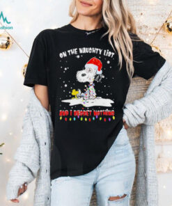 Peanut Snoopy’s Christmas On The Naughty List And I Regret Nothing shirt