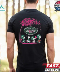 Peanuts Characters New York Jets In October We Wear Pink 2024 Shirt