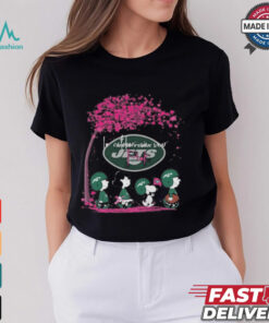 Peanuts Characters New York Jets In October We Wear Pink 2024 Shirt