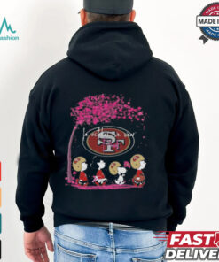 Peanuts Characters San Francisco 49ers In October We Wear Pink 2024 Shirt