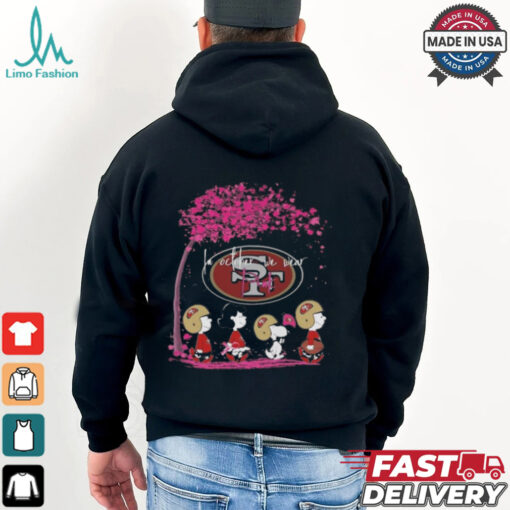 Peanuts Characters San Francisco 49ers In October We Wear Pink 2024 Shirt