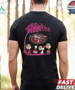 Peanuts Characters San Francisco 49ers In October We Wear Pink 2024 Shirt