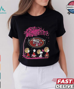 Peanuts Characters San Francisco 49ers In October We Wear Pink 2024 Shirt