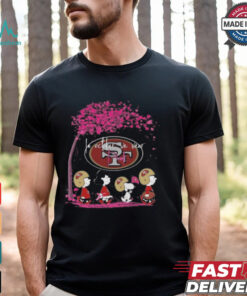 Peanuts Characters San Francisco 49ers In October We Wear Pink 2024 Shirt