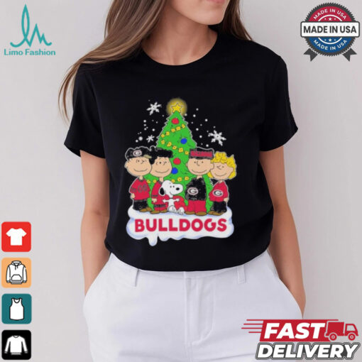 Peanuts Characters X Georgia Bulldogs Christmas Shirt