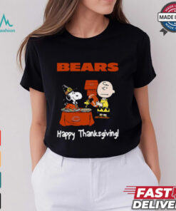 Peanuts Chicago Bears Football Happy Thanksgiving T Shirt
