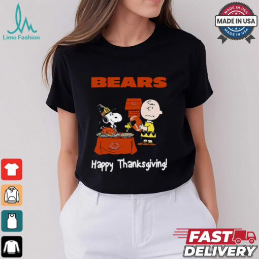 Peanuts Chicago Bears Football Happy Thanksgiving T Shirt