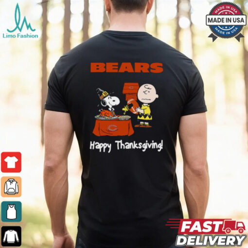 Peanuts Chicago Bears Football Happy Thanksgiving T Shirt