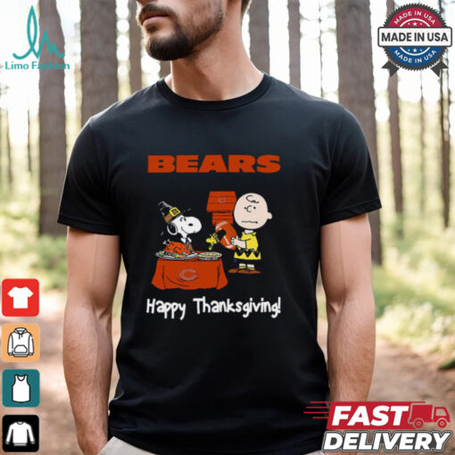 Peanuts Chicago Bears Football Happy Thanksgiving T Shirt