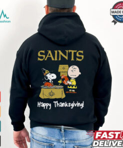 Peanuts New Orleans Saints Football Happy Thanksgiving T Shirt