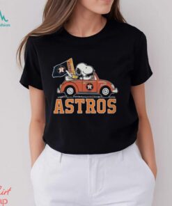 Peanuts Snoopy And Astros Notre Dame Football Driving Car Shirt