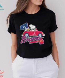 Peanuts Snoopy And Woodstock X Atlanta Braves October Driving Car Shirt