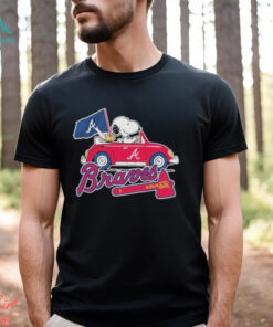 Peanuts Snoopy And Woodstock X Atlanta Braves October Driving Car Shirt