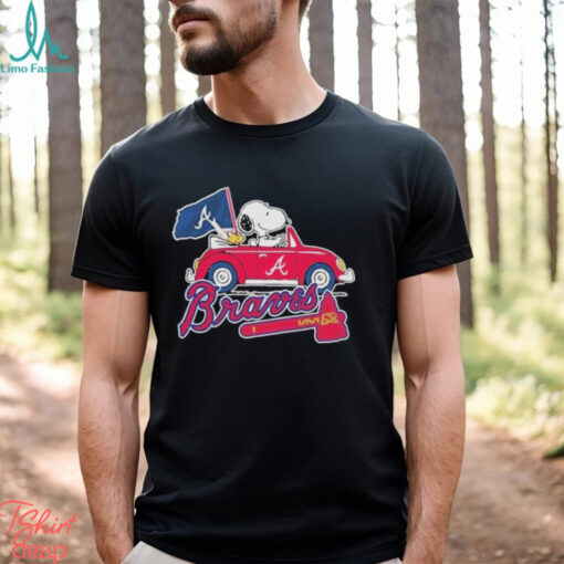 Peanuts Snoopy And Woodstock X Atlanta Braves October Driving Car Shirt