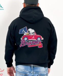 Peanuts Snoopy And Woodstock X Atlanta Braves October Driving Car Shirt