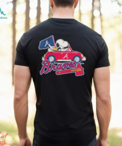 Peanuts Snoopy And Woodstock X Atlanta Braves October Driving Car Shirt