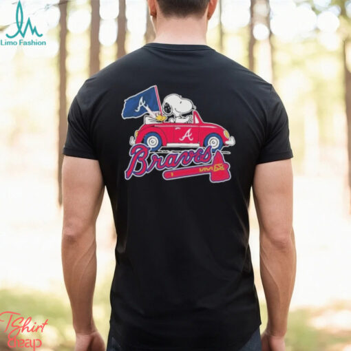 Peanuts Snoopy And Woodstock X Atlanta Braves October Driving Car Shirt