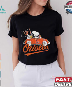 Peanuts Snoopy And Woodstock X Baltimore Orioles October Driving Car Shirt