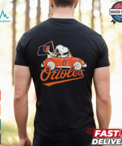 Peanuts Snoopy And Woodstock X Baltimore Orioles October Driving Car Shirt