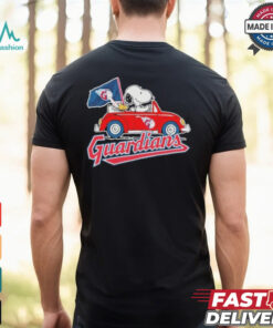 Peanuts Snoopy And Woodstock X Cleveland Guardians October Driving Car Shirt