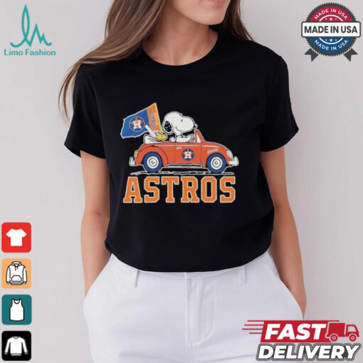 Peanuts Snoopy And Woodstock X Houston Astros October Driving Car Shirt