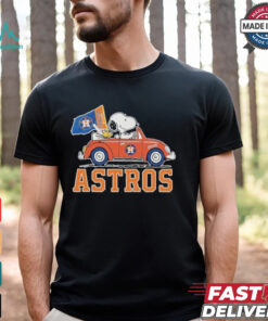 Peanuts Snoopy And Woodstock X Houston Astros October Driving Car Shirt