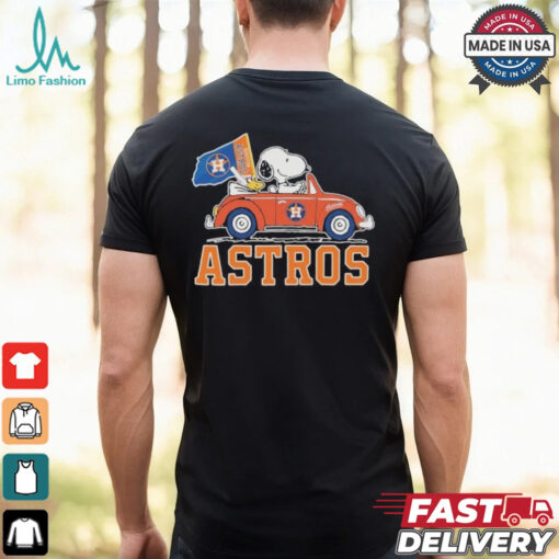 Peanuts Snoopy And Woodstock X Houston Astros October Driving Car Shirt