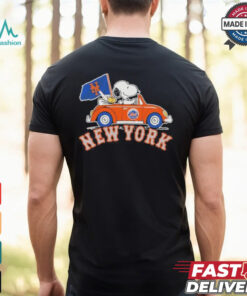 Peanuts Snoopy And Woodstock X New York Mets October Driving Car Shirt