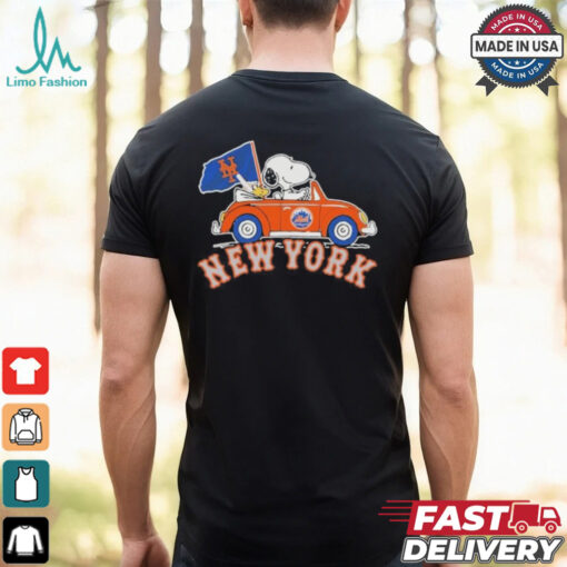 Peanuts Snoopy And Woodstock X New York Mets October Driving Car Shirt