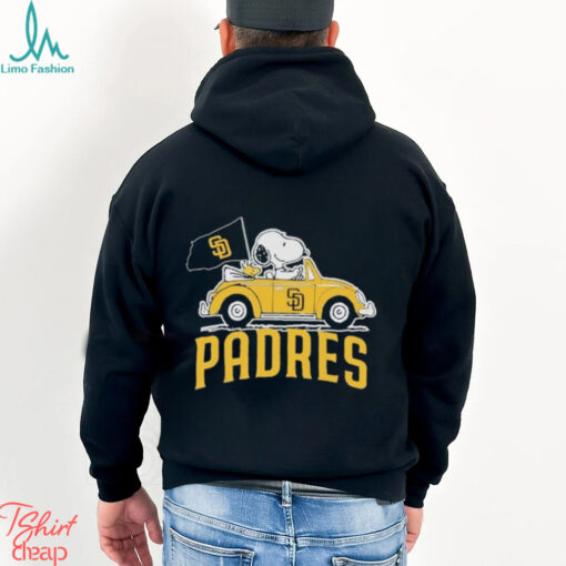 Peanuts Snoopy And Woodstock X San Diego Padres October Driving Car Shirt