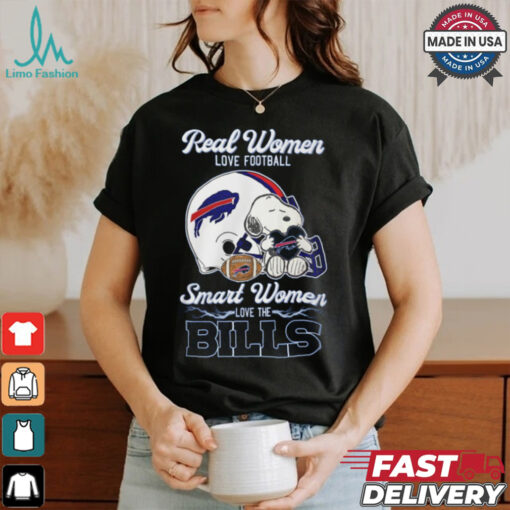 Peanuts Snoopy Real Women Love Football Smart Women Love The Buffalo Bills Shirt