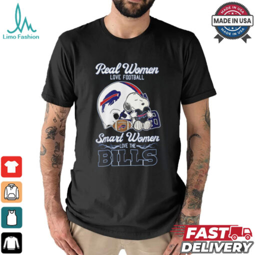 Peanuts Snoopy Real Women Love Football Smart Women Love The Buffalo Bills Shirt