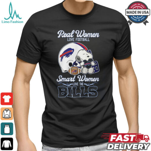 Peanuts Snoopy Real Women Love Football Smart Women Love The Buffalo Bills Shirt