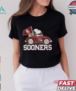 Peanuts Snoopy sooner Football Driving Car Shirt