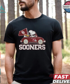 Peanuts Snoopy sooner Football Driving Car Shirt