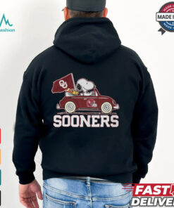 Peanuts Snoopy sooner Football Driving Car Shirt