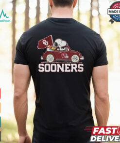 Peanuts Snoopy sooner Football Driving Car Shirt