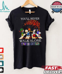 Peanuts Twin Cities sport teams you’ll never walk alone fall shirt