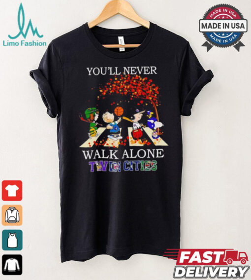 Peanuts Twin Cities sport teams you’ll never walk alone fall shirt