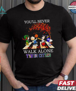 Peanuts Twin Cities sport teams you’ll never walk alone fall shirt