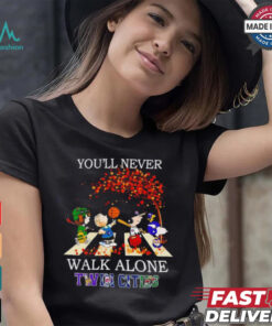 Peanuts Twin Cities sport teams you’ll never walk alone fall shirt