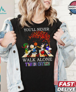Peanuts Twin Cities sport teams you’ll never walk alone fall shirt