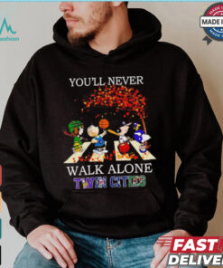 Peanuts Twin Cities sport teams you’ll never walk alone fall shirt