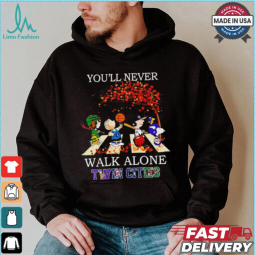 Peanuts Twin Cities sport teams you’ll never walk alone fall shirt