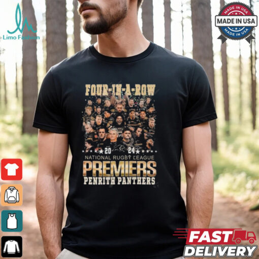 Penrith Panthers 4 In A Row 2024 National Rugby League Premiers Penrith Panthers T shirt
