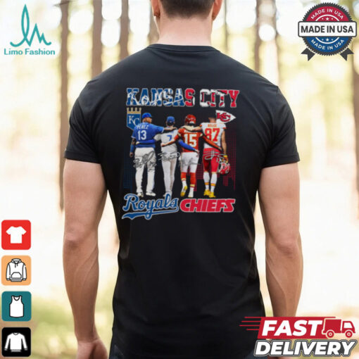 Perez Witt Jr., Mahomes, Kelce Royals Chiefs Tee shirt