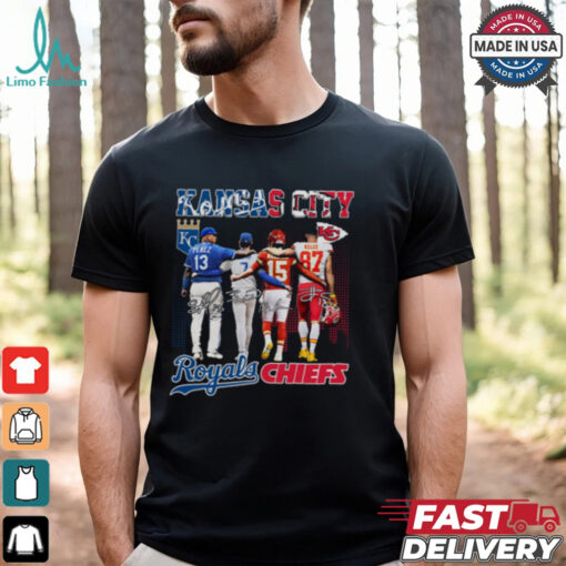 Perez Witt Jr., Mahomes, Kelce Royals Chiefs Tee shirt