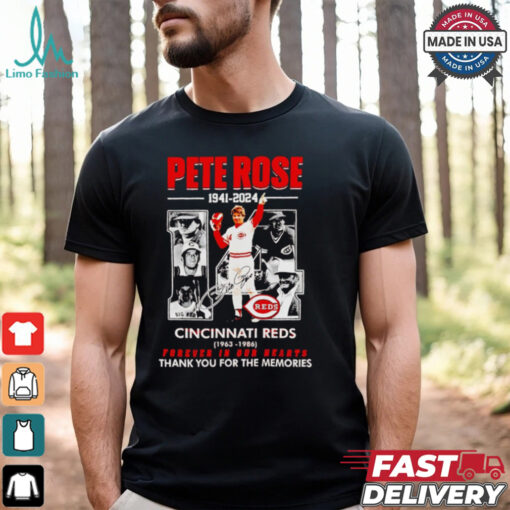 Pete Rose 1941 2024 Cincinnati Reds forever in our hearts shirt