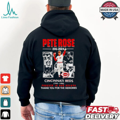 Pete Rose 1941 2024 Cincinnati Reds forever in our hearts shirt