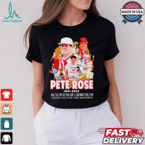 Pete Rose 1941 2024 MLB’s All Time Hit King And A Cincinnati Reds Icon Thank You For The Memories T Shirt